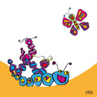 Caterpillars and Butterfly by Yaro on GIANT ART - orange art for kids papillon