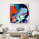 I-Would-Gladly-Listen by Clarie Desjardins on GIANT ART - red abstract framed canvas