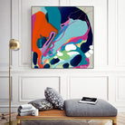 I-Would-Gladly-Listen by Clarie Desjardins on GIANT ART - red abstract framed canvas