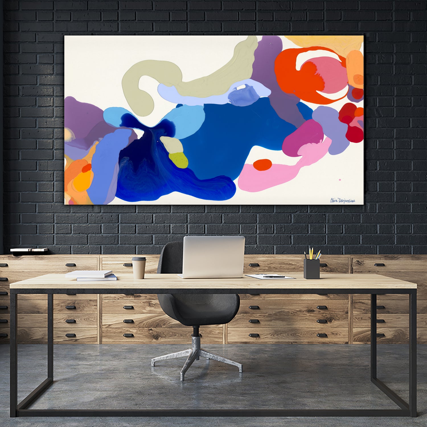 This-is-What-I-Suggest by Clarie Desjardins on GIANT ART - orange abstract