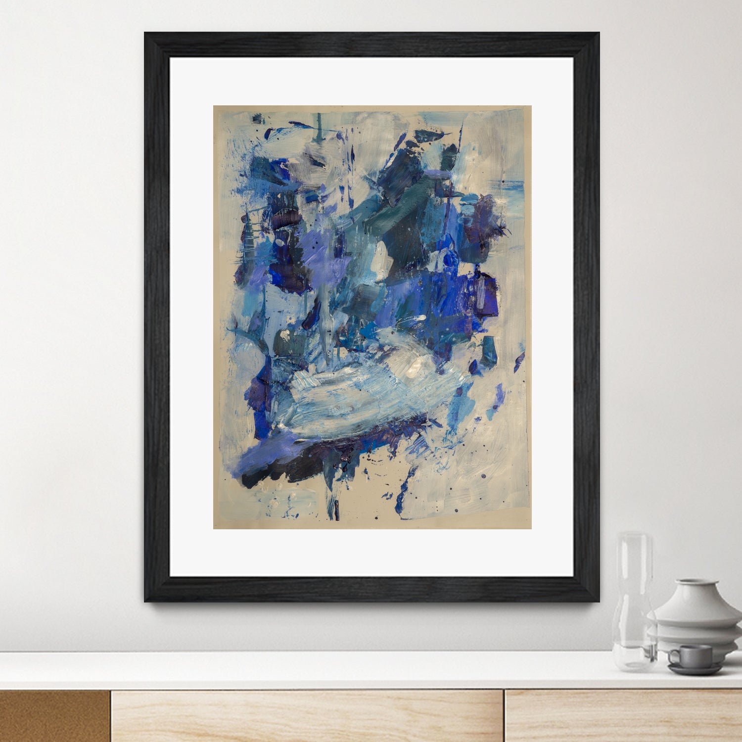 Breathe in the Ocean by Janet London on GIANT ART - blue abstract