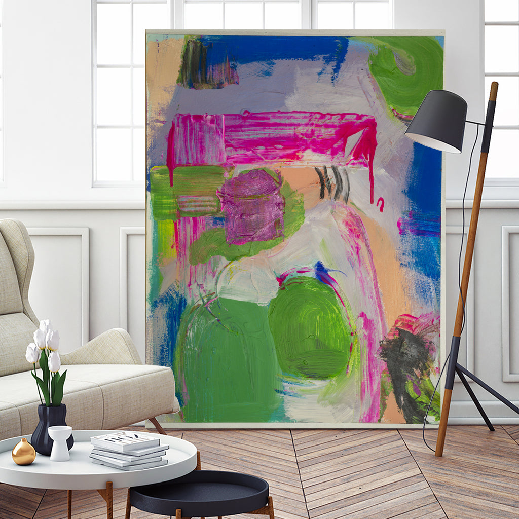 Spring is Sprung by Janet London on GIANT ART - pink abstract