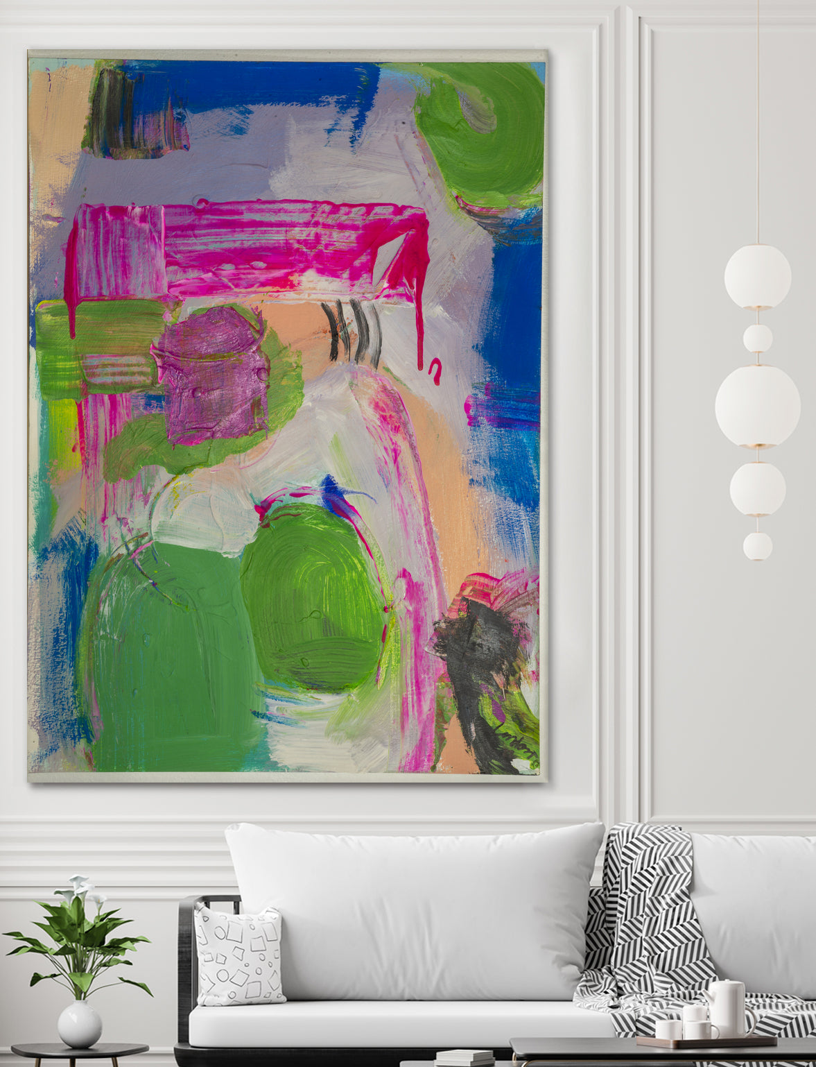 Spring is Sprung by Janet London on GIANT ART - pink abstract