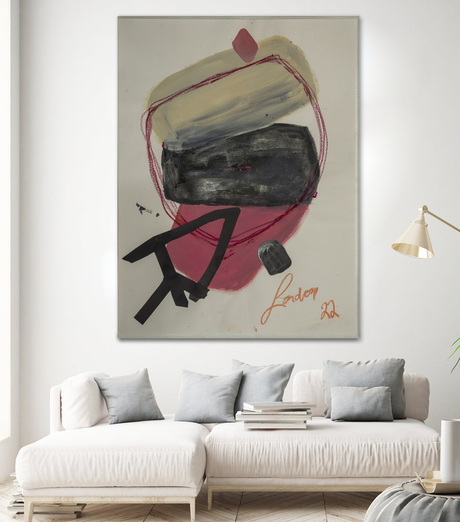 Spirit Arrow by Janet London on GIANT ART - pink abstract