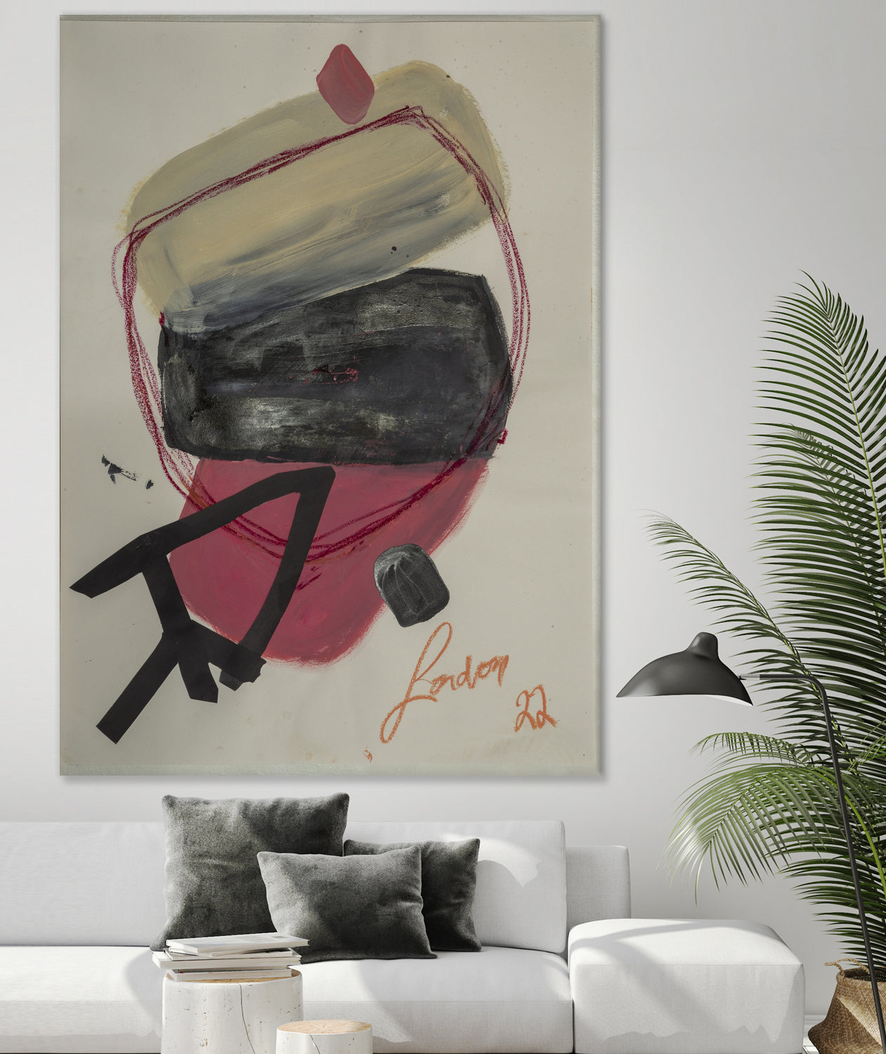 Spirit Arrow by Janet London on GIANT ART - pink abstract