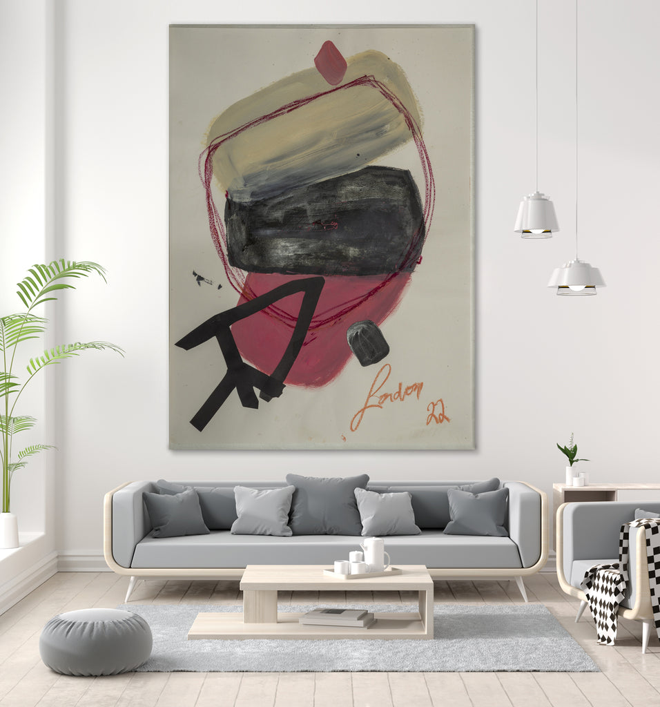 Spirit Arrow by Janet London on GIANT ART - pink abstract