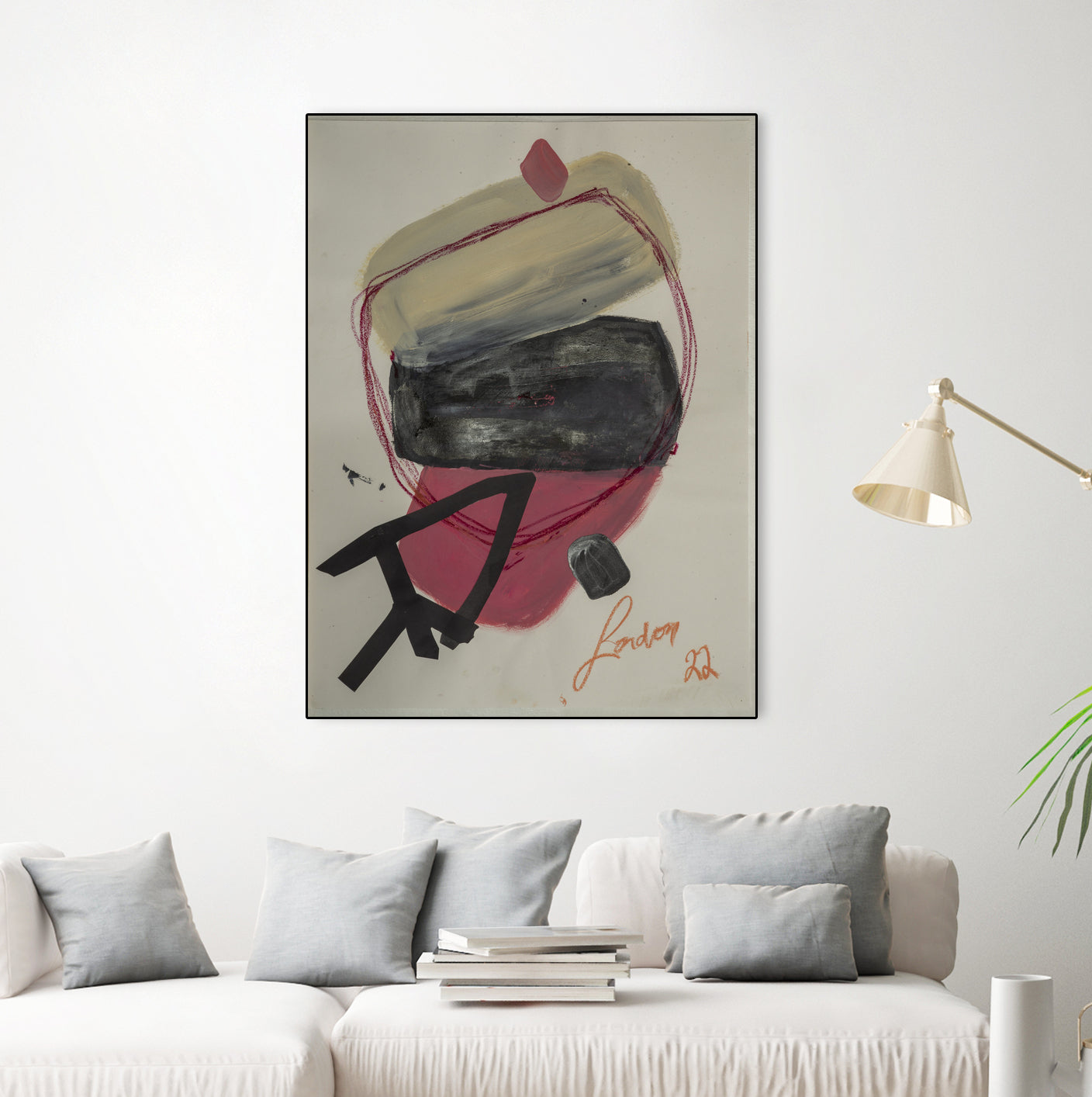 Spirit Arrow by Janet London on GIANT ART - pink abstract