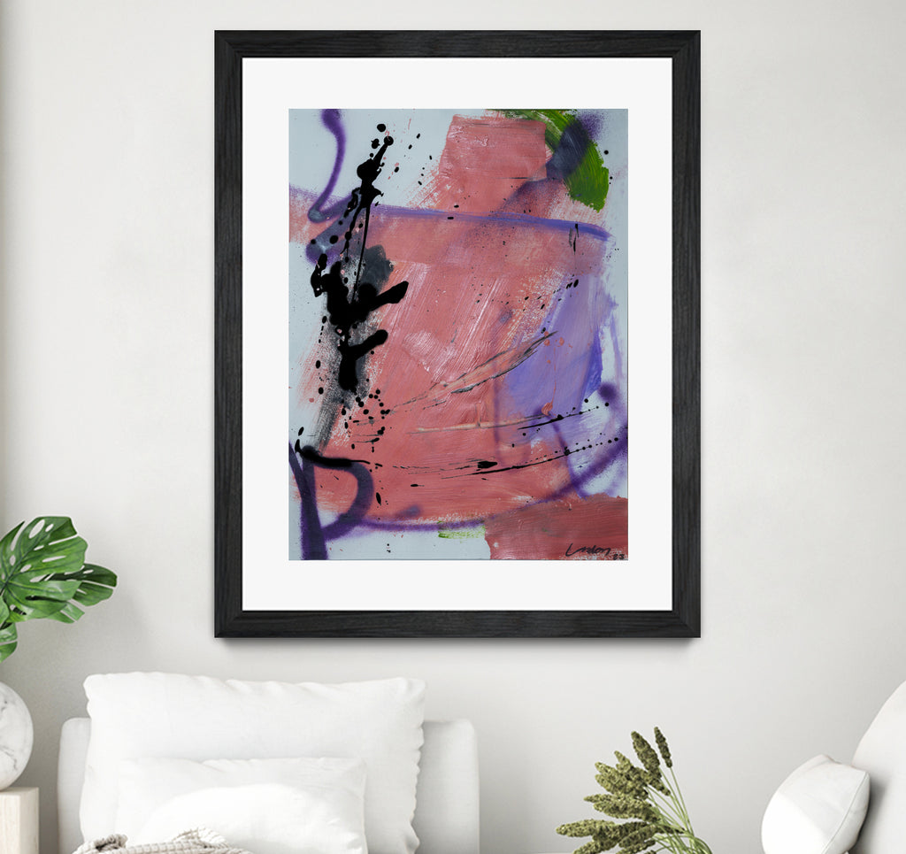 Pink Rage No 3 by Janet London on GIANT ART - coral pink abstract