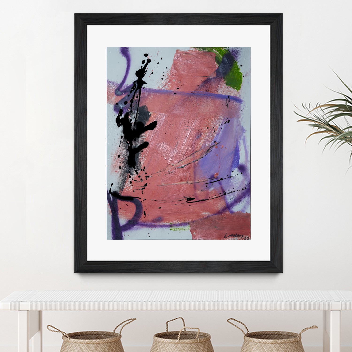 Pink Rage No 3 by Janet London on GIANT ART - coral pink abstract