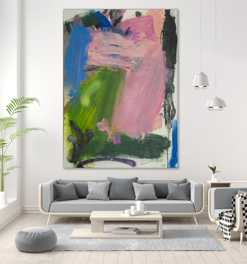 Echoes of Spring by Janet London on GIANT ART - blue abstract