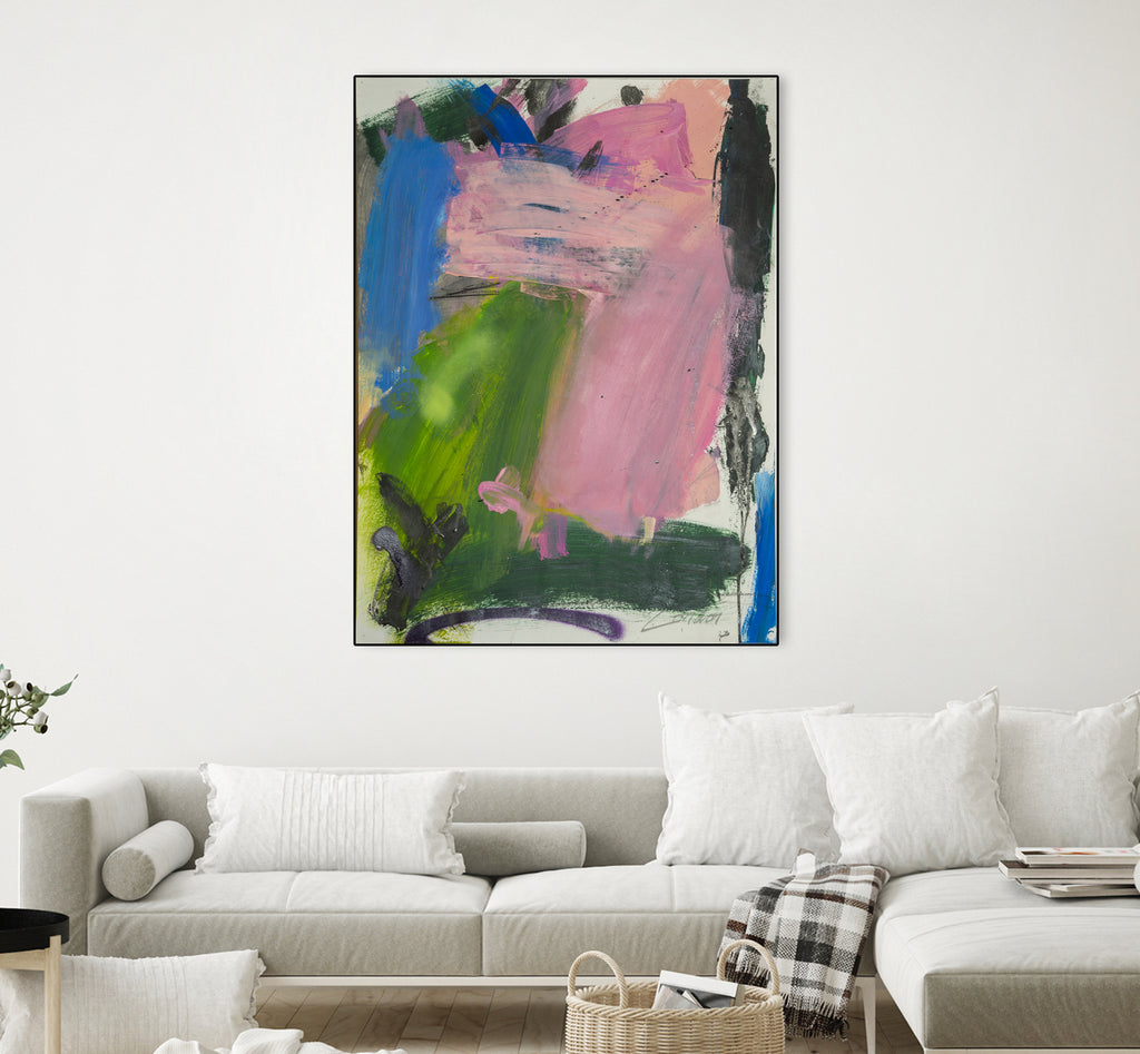 Echoes of Spring by Janet London on GIANT ART - blue abstract