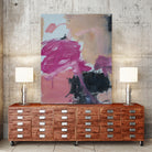 Pink Meltdown by Janet London on GIANT ART - black abstract