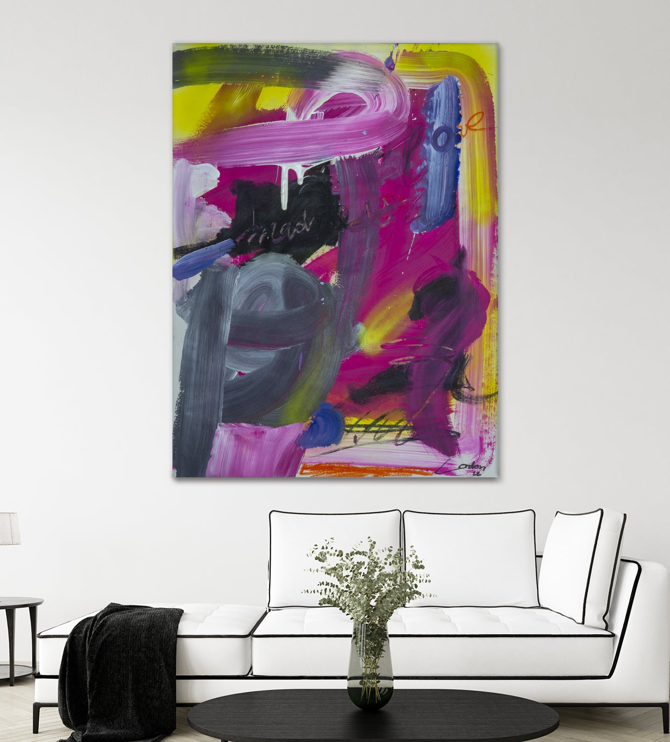 The Madness of Love by Janet London on GIANT ART - fluo pink abstract