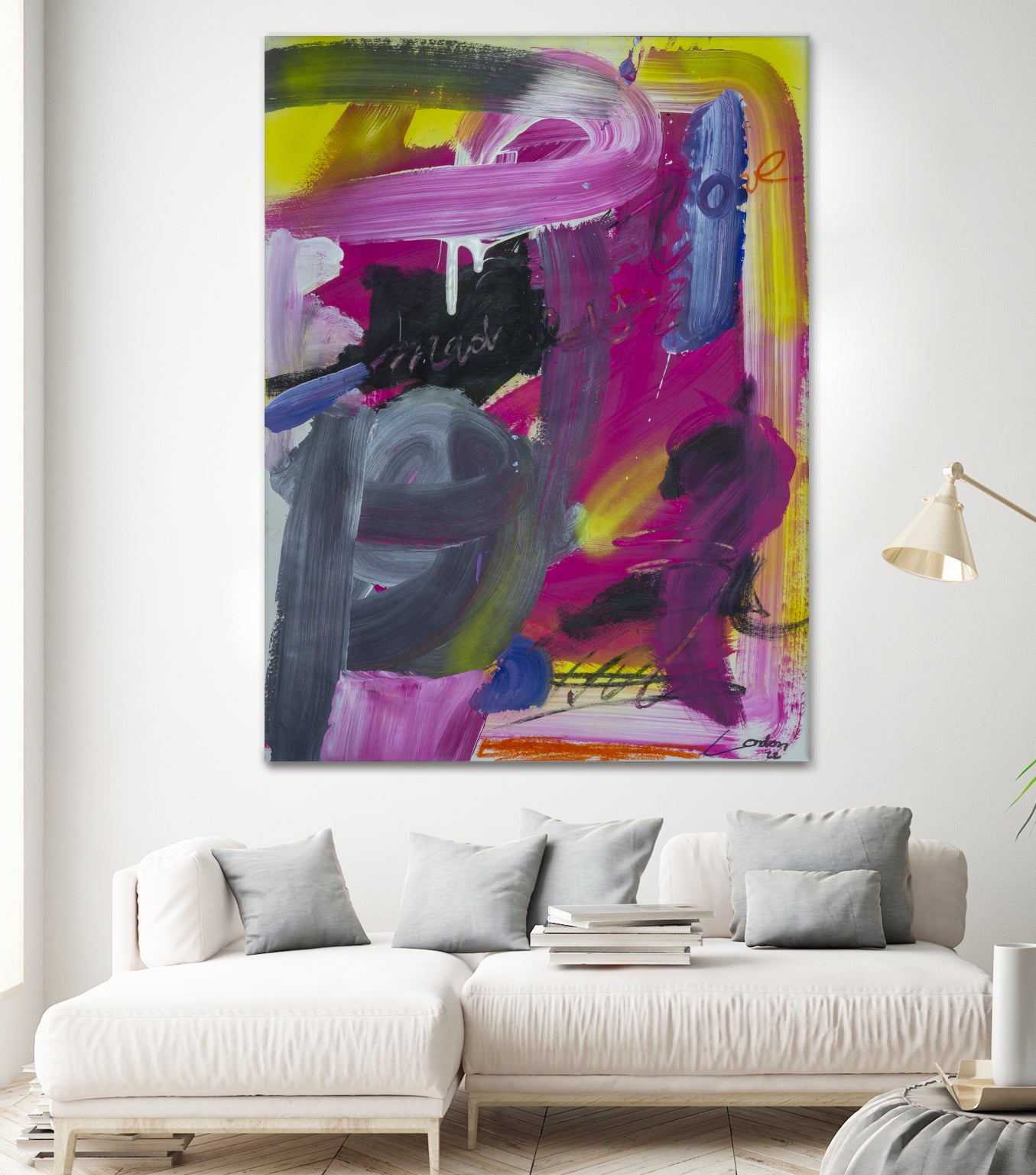 The Madness of Love by Janet London on GIANT ART - fluo pink abstract