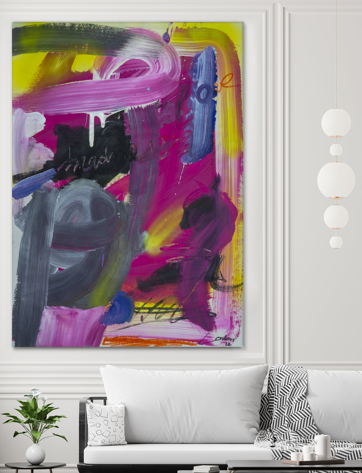 The Madness of Love by Janet London on GIANT ART - fluo pink abstract