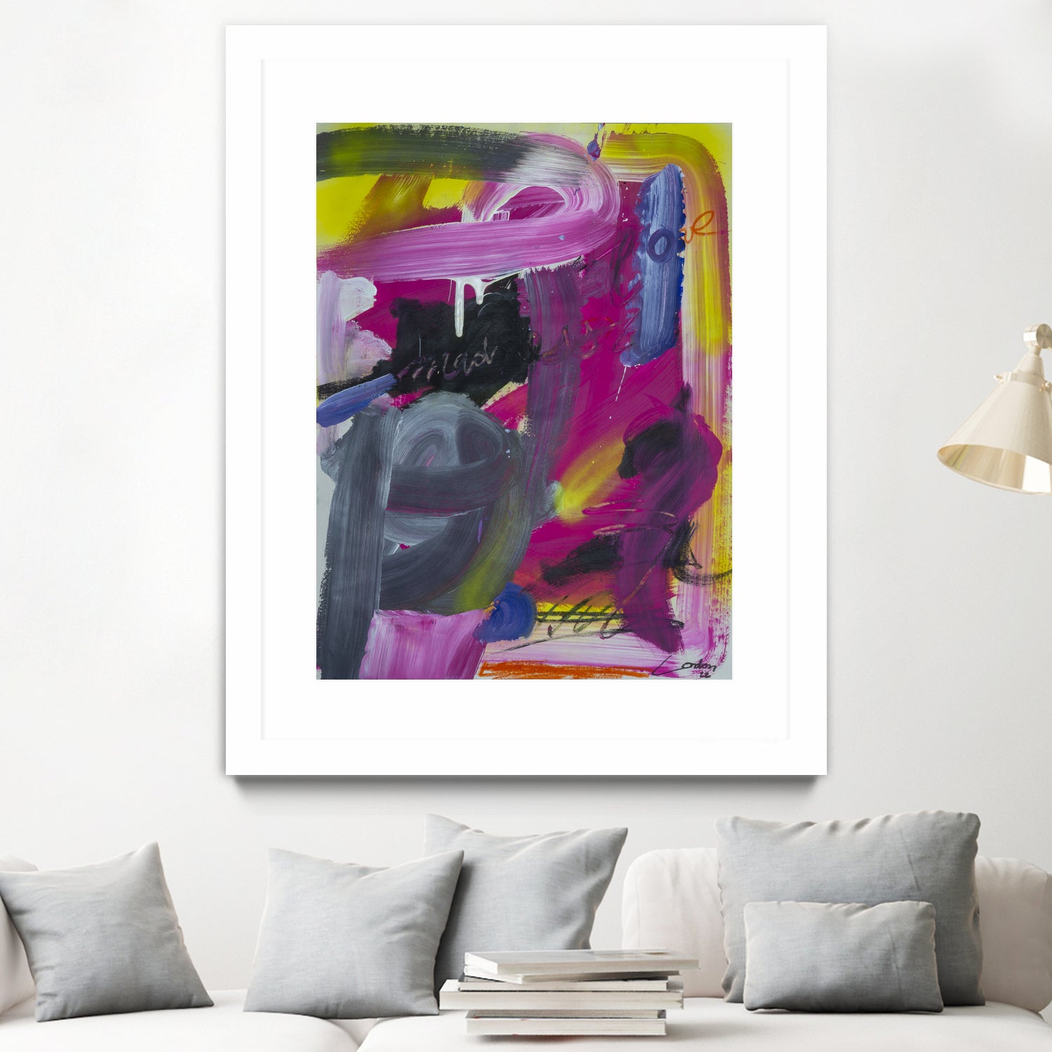 The Madness of Love by Janet London on GIANT ART - fluo pink abstract