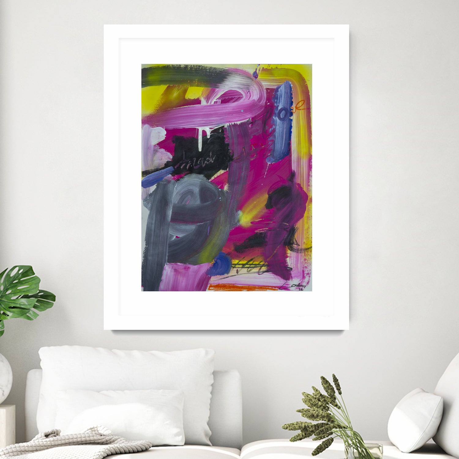 The Madness of Love by Janet London on GIANT ART - fluo pink abstract