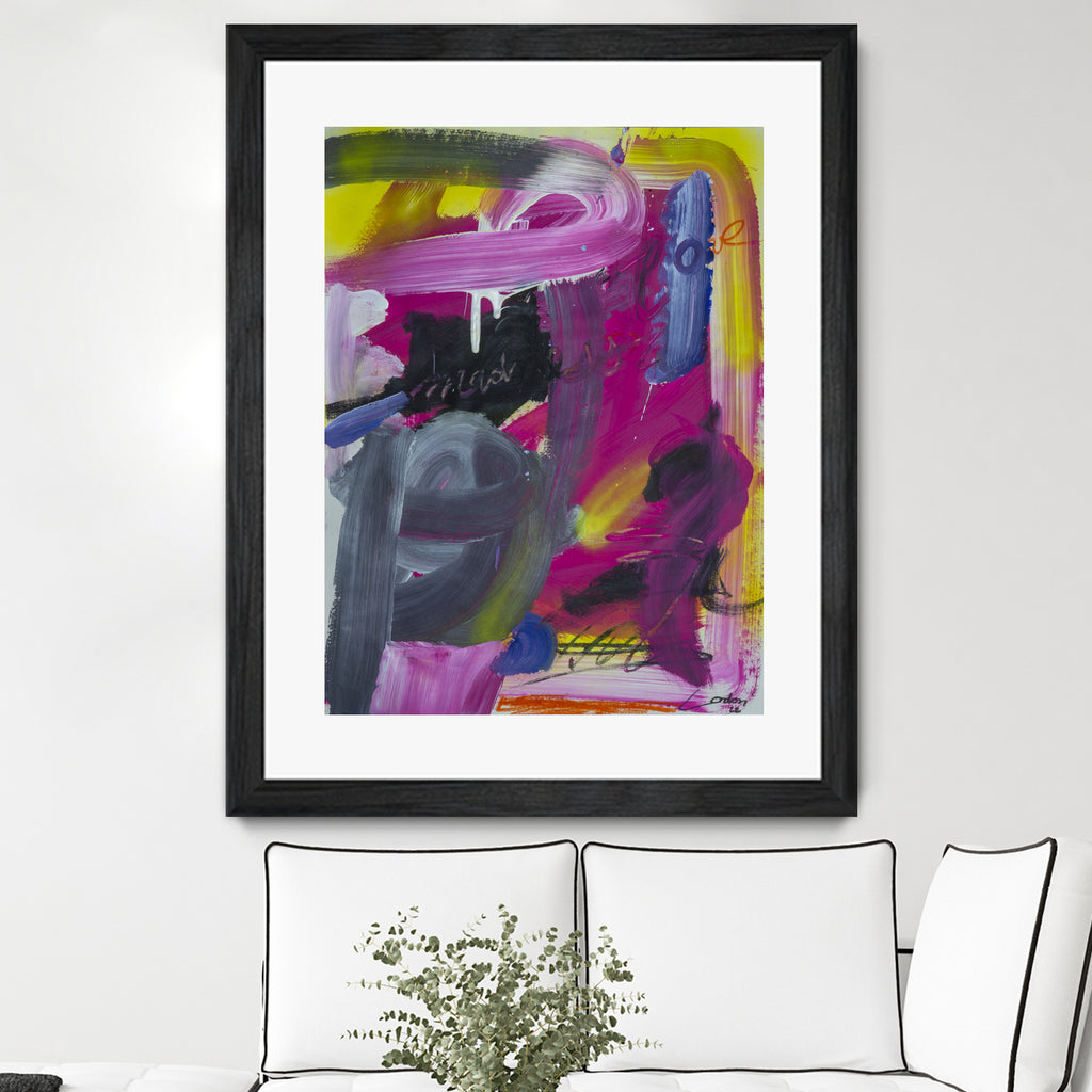 The Madness of Love by Janet London on GIANT ART - fluo pink abstract