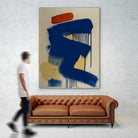 Blue and Orange No 1 by Janet London on GIANT ART - blue abstract