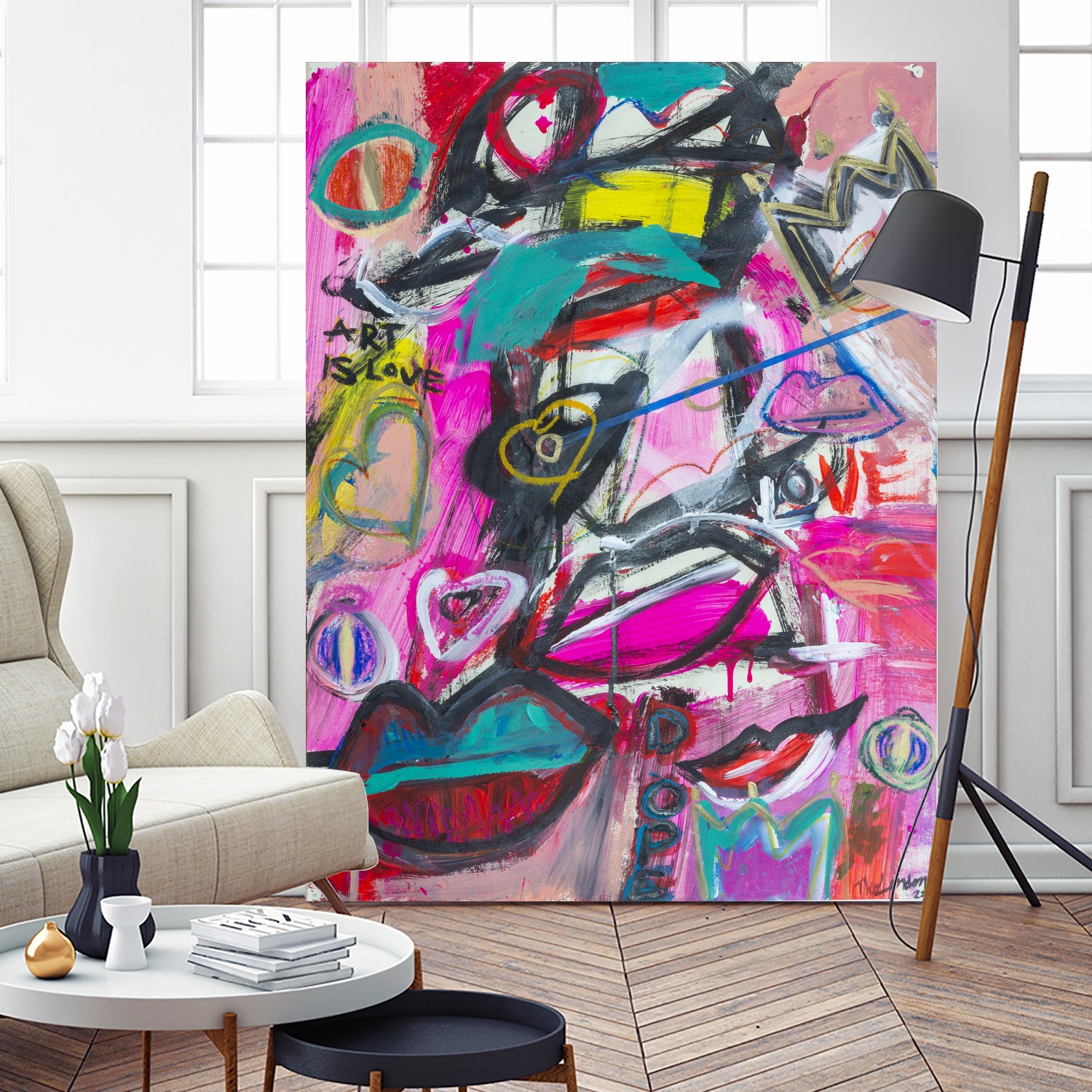 Art is Love by Janet London on GIANT ART - pink abstract