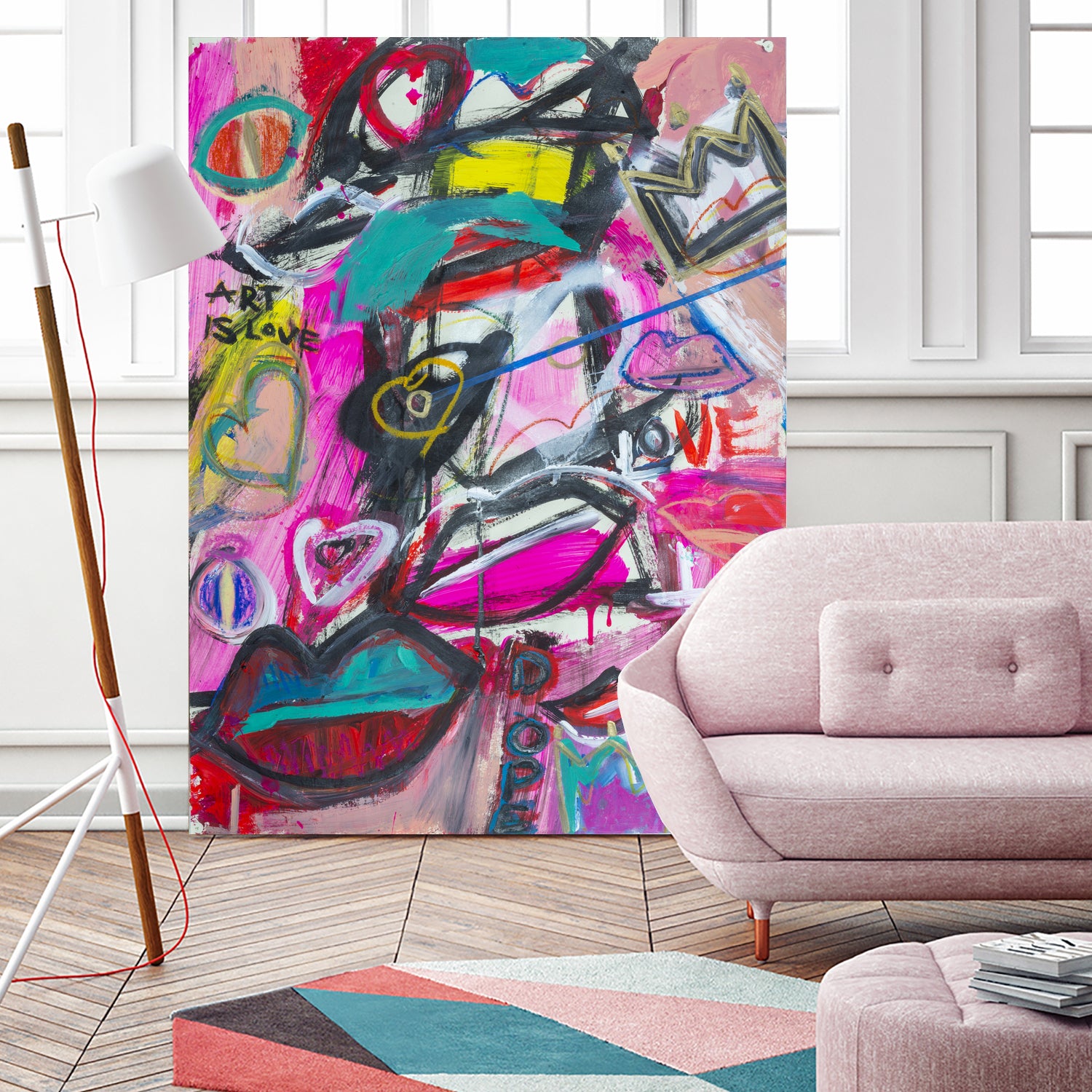 Art is Love by Janet London on GIANT ART - pink abstract