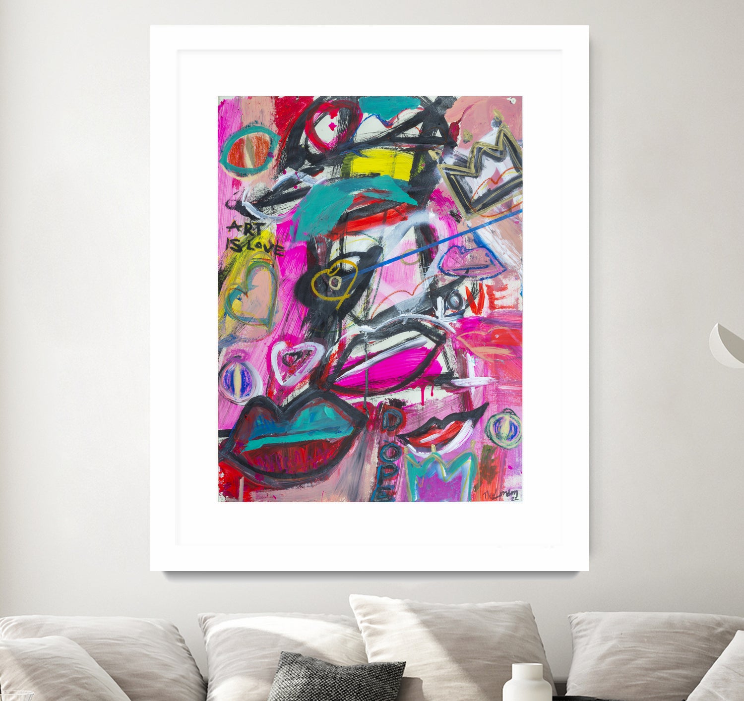 Art is Love by Janet London on GIANT ART - pink abstract