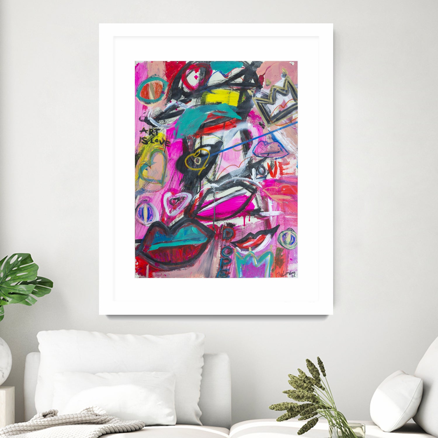 Art is Love by Janet London on GIANT ART - pink abstract