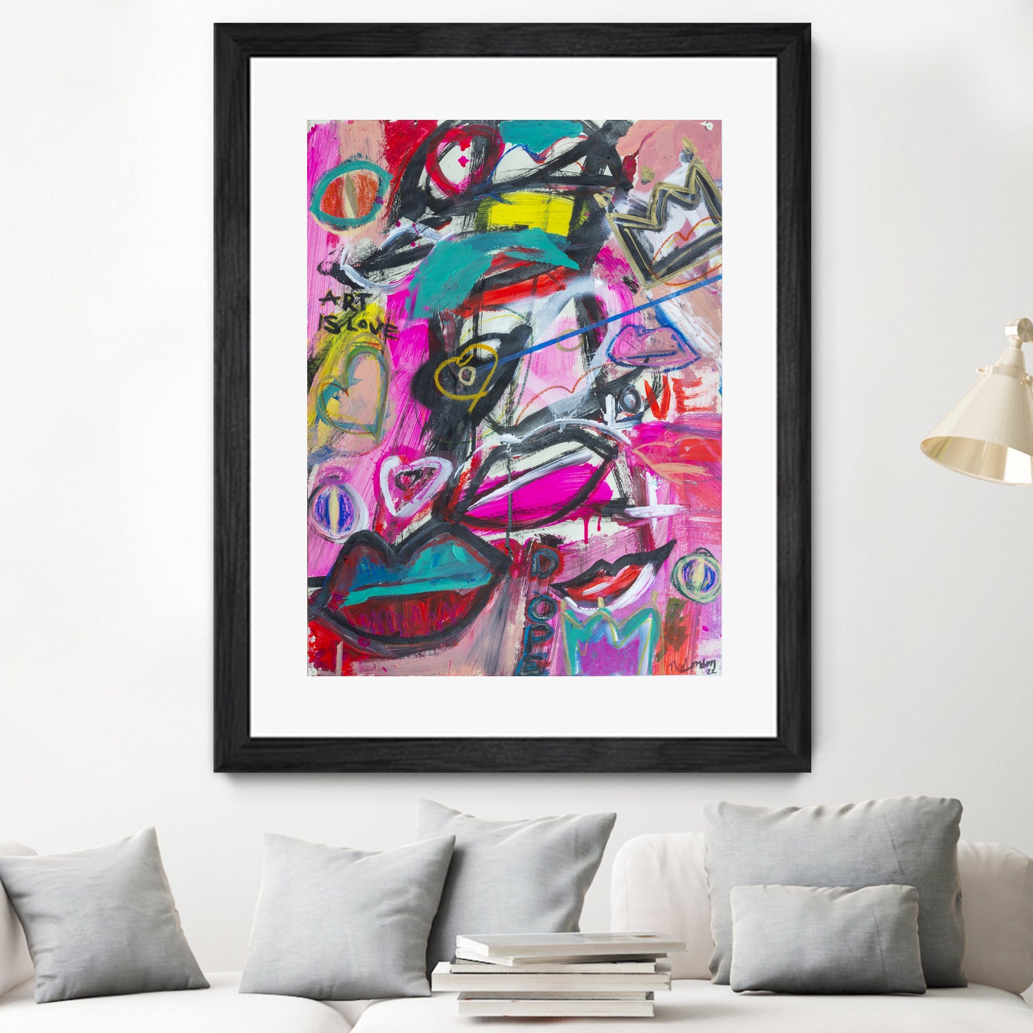 Art is Love by Janet London on GIANT ART - pink abstract