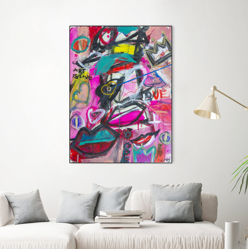 Art is Love by Janet London on GIANT ART - pink abstract