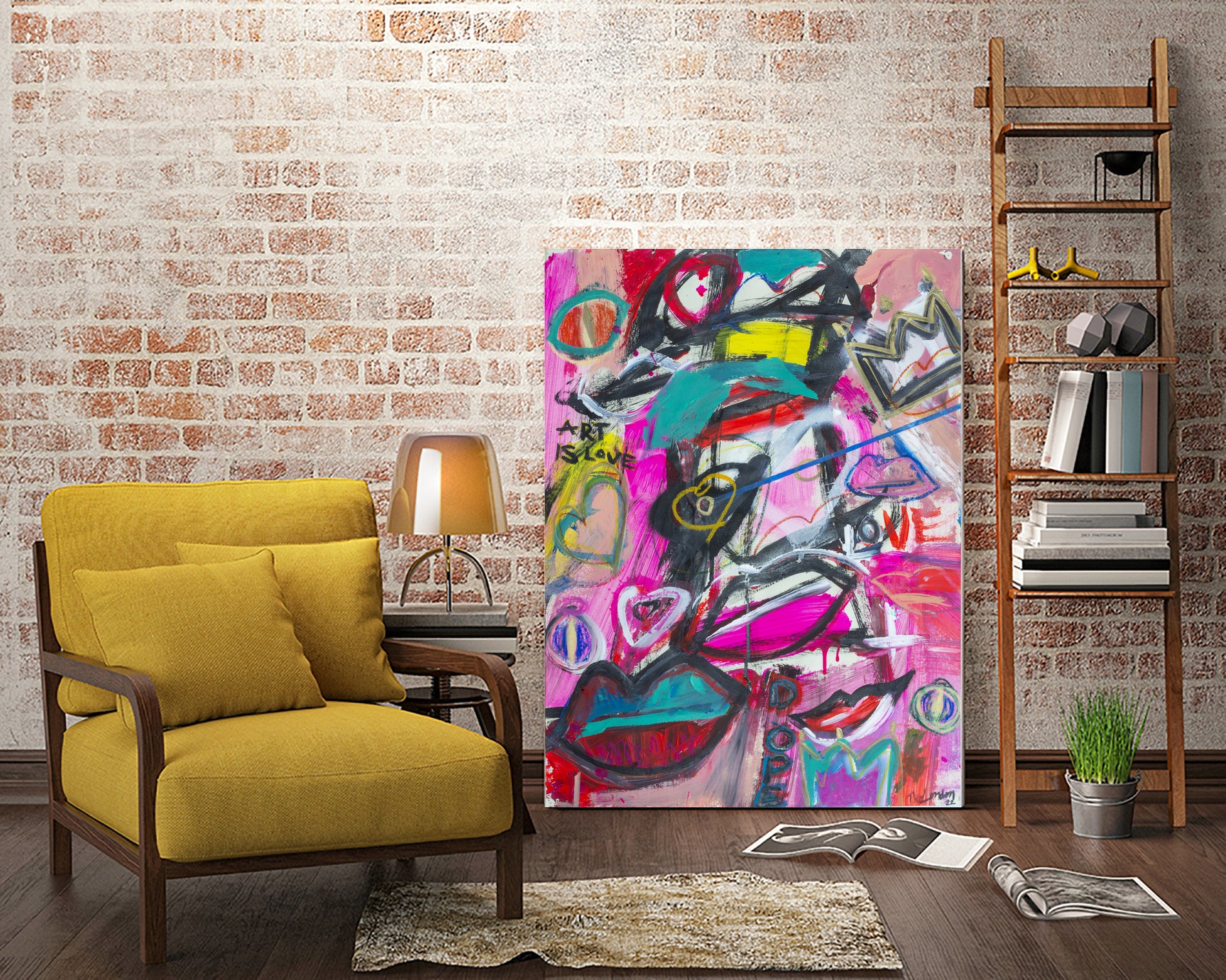Art is Love by Janet London on GIANT ART - pink abstract