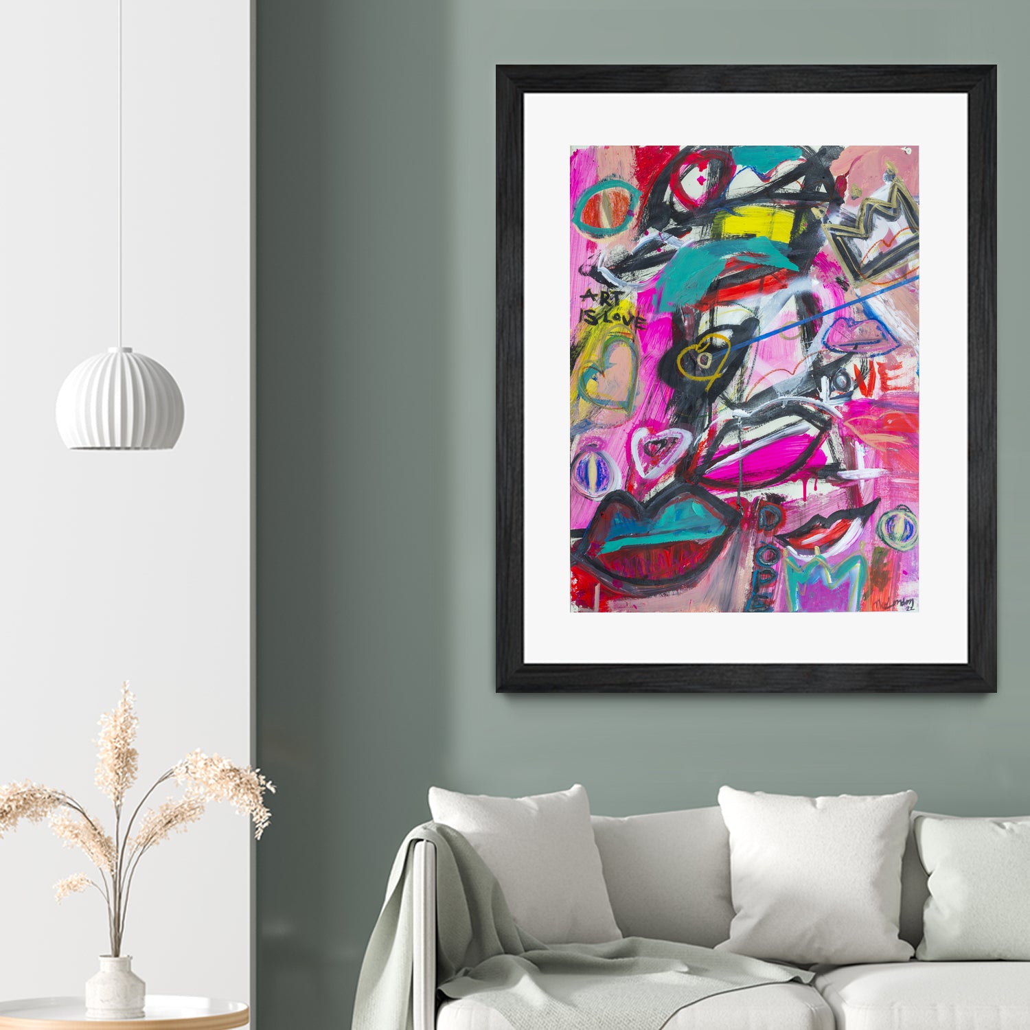 Art is Love by Janet London on GIANT ART - pink abstract