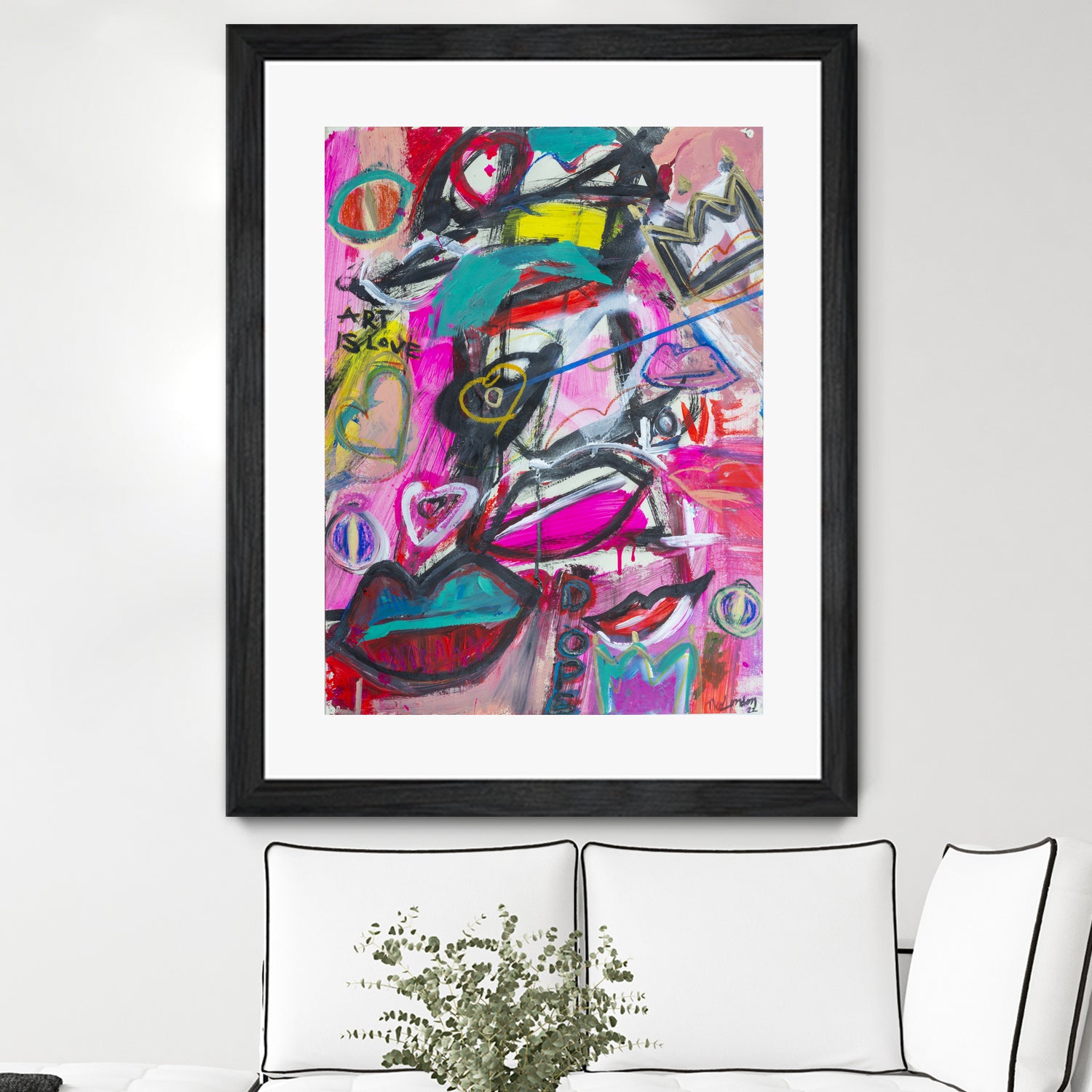 Art is Love by Janet London on GIANT ART - pink abstract