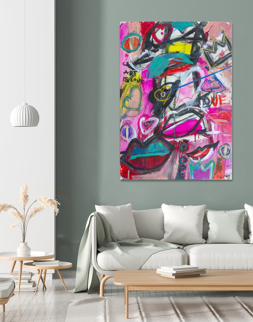 Art is Love by Janet London on GIANT ART - pink abstract