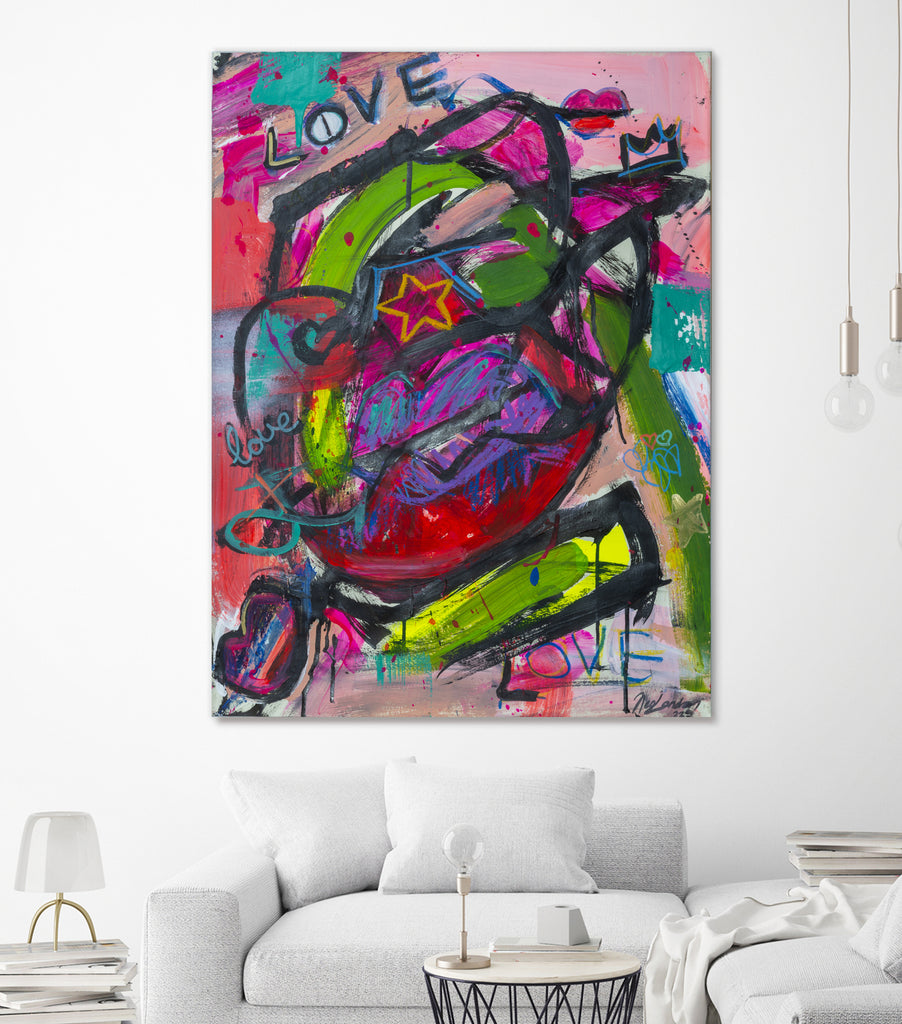 Love is Everything by Janet London on GIANT ART - red abstract