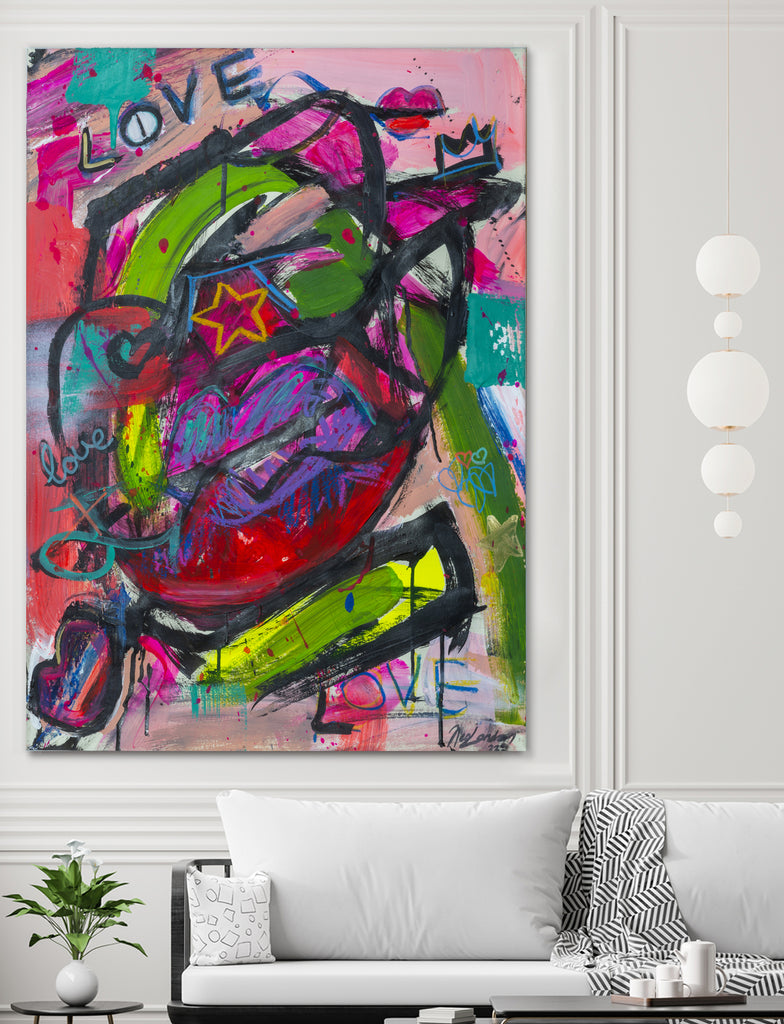 Love is Everything by Janet London on GIANT ART - red abstract