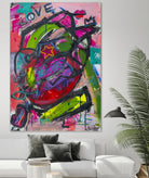 Love is Everything by Janet London on GIANT ART - red abstract