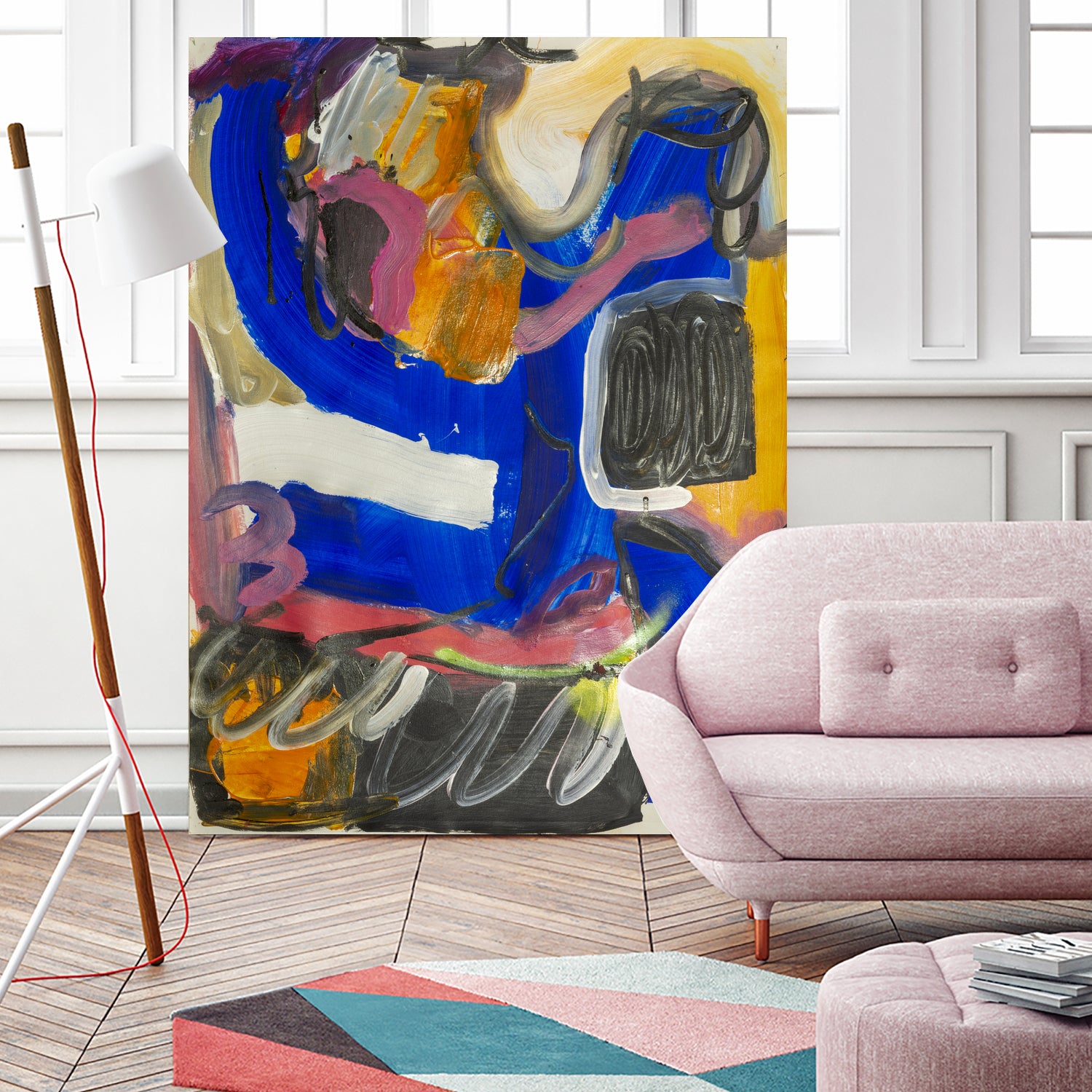 It All Leads Here by Janet London on GIANT ART - blue abstract