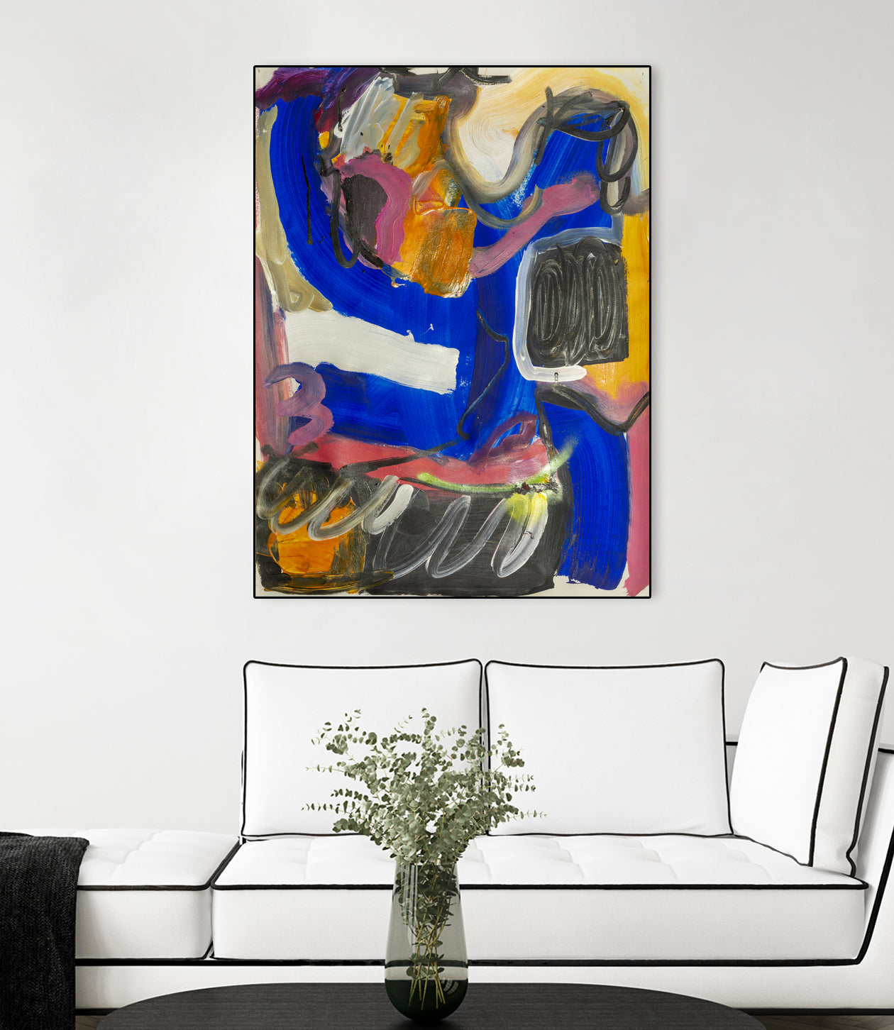 It All Leads Here by Janet London on GIANT ART - blue abstract