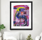 A Kiss in the Chaos by Janet London on GIANT ART - fluo pink abstract