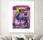 A Kiss in the Chaos by Janet London on GIANT ART - fluo pink abstract