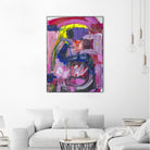 A Kiss in the Chaos by Janet London on GIANT ART - fluo pink abstract