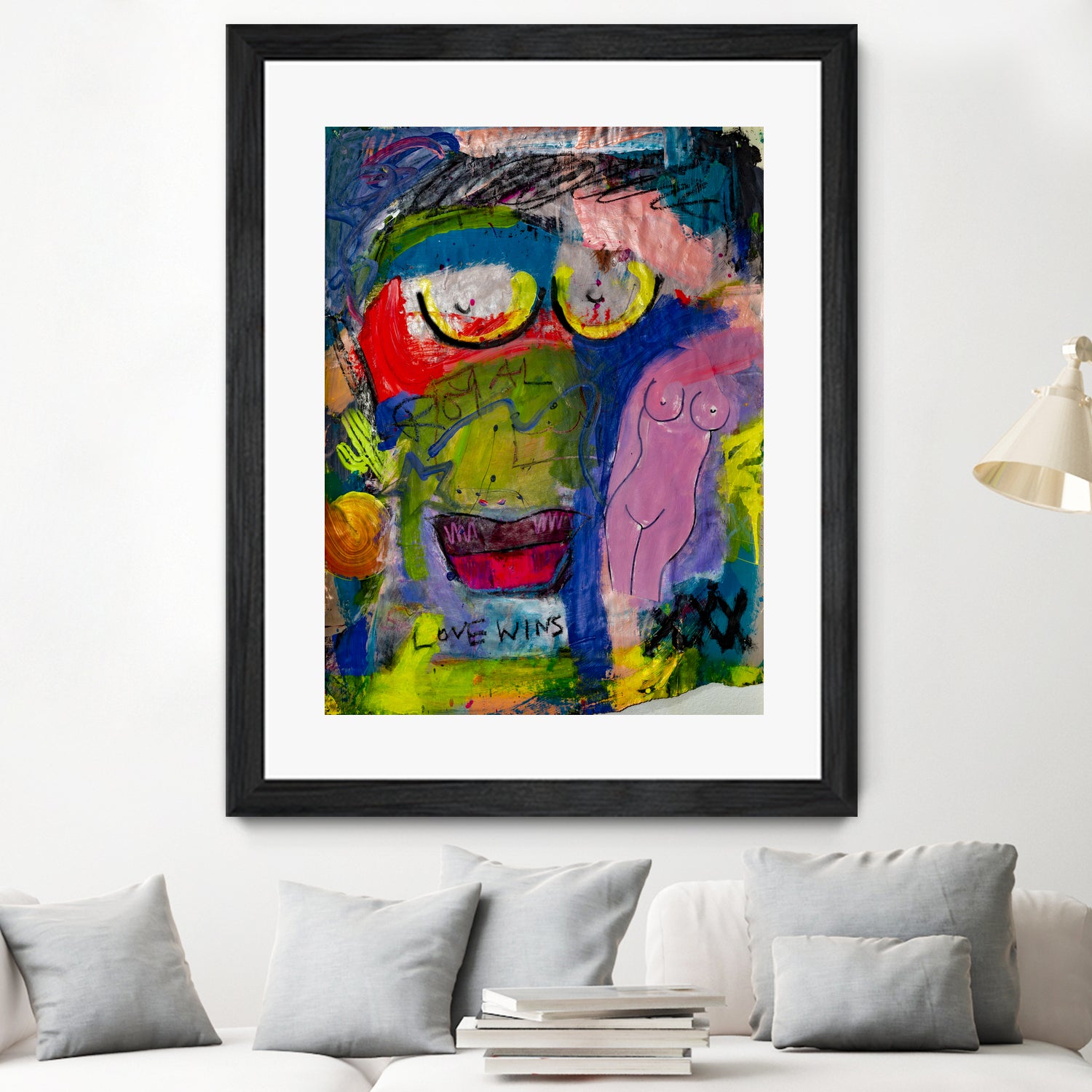 Love Wins (XXX) by Janet London on GIANT ART - flourescent colors abstract