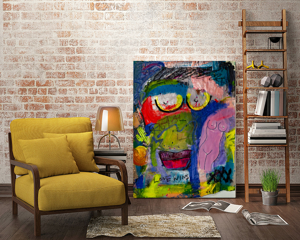Love Wins (XXX) by Janet London on GIANT ART - flourescent colors abstract