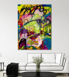 Festive Majesty by Janet London on GIANT ART - fluo yellow abstract