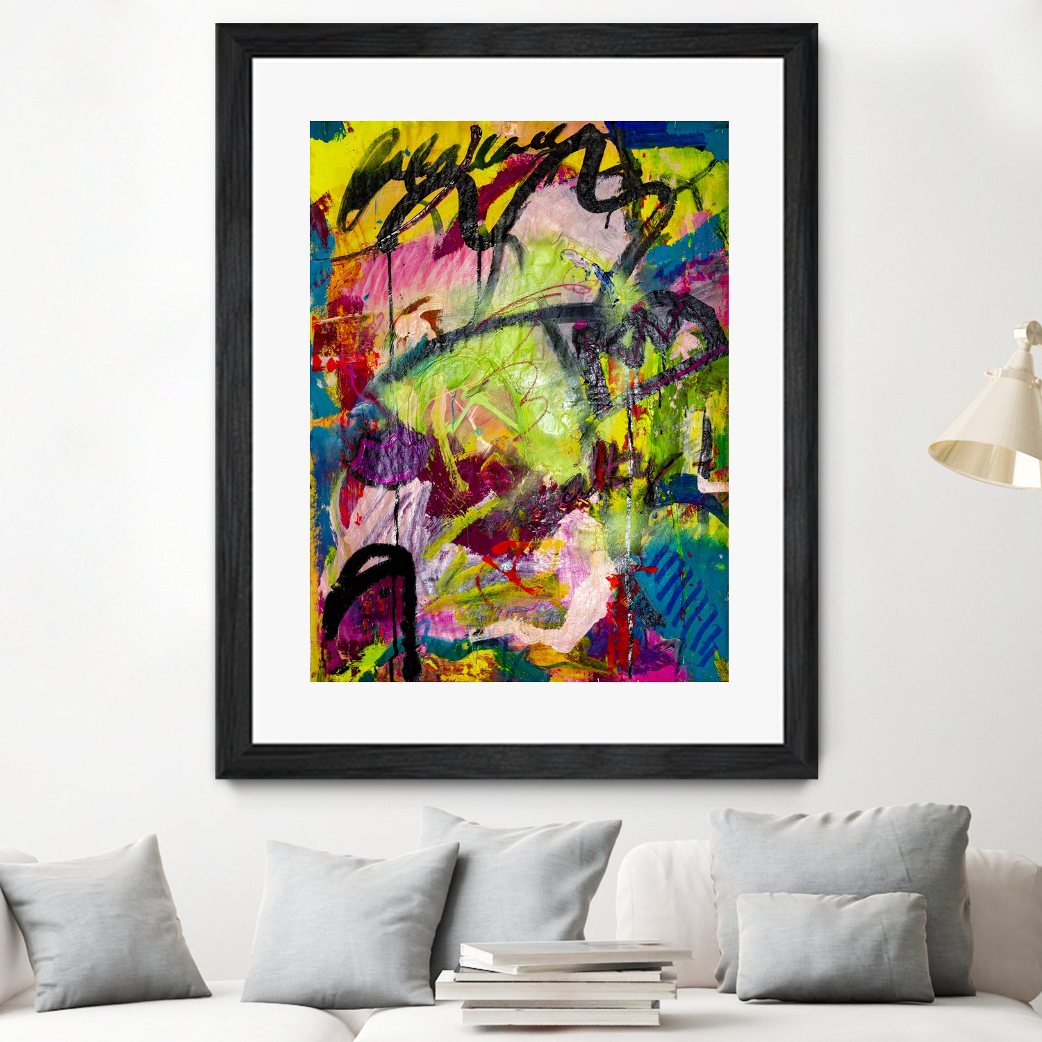 Festive Majesty by Janet London on GIANT ART - fluo yellow abstract