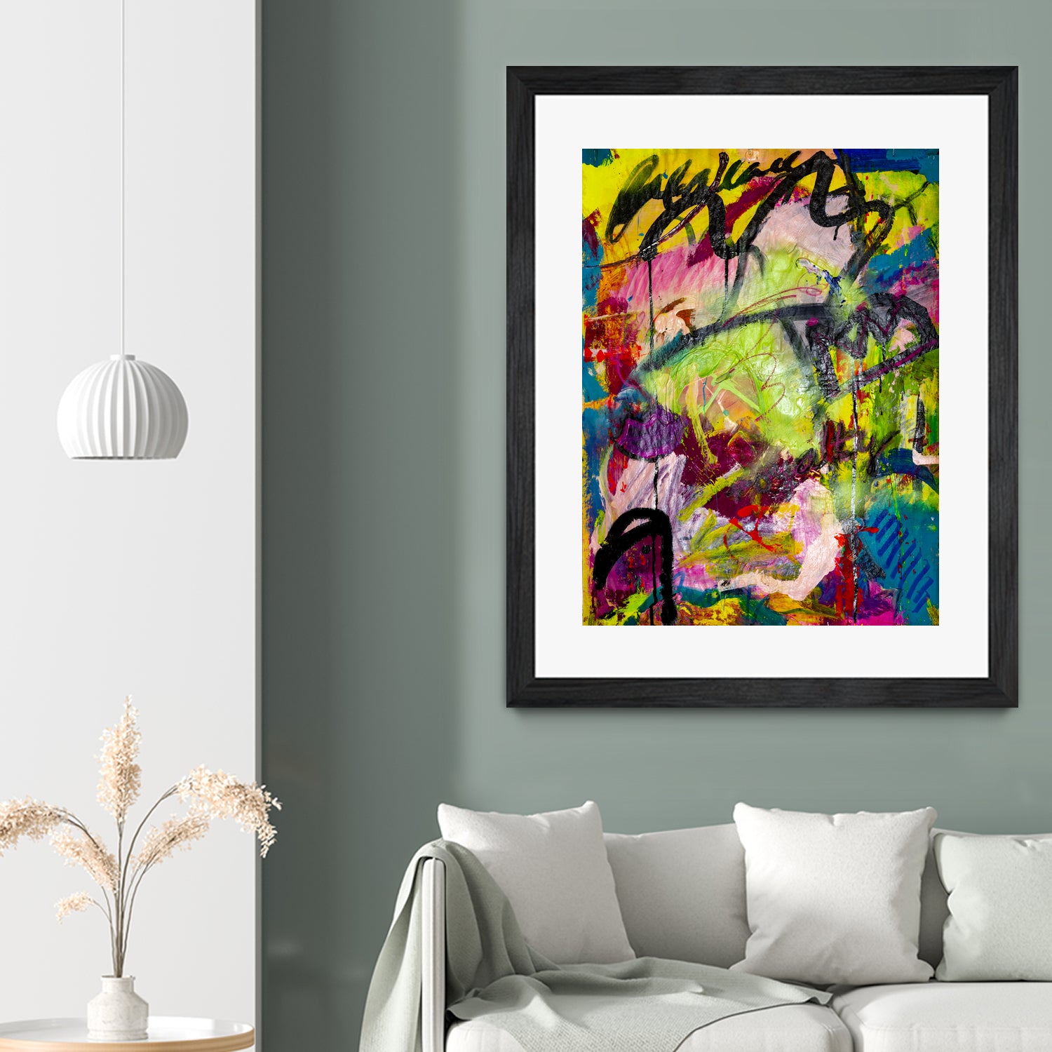 Festive Majesty by Janet London on GIANT ART - fluo yellow abstract