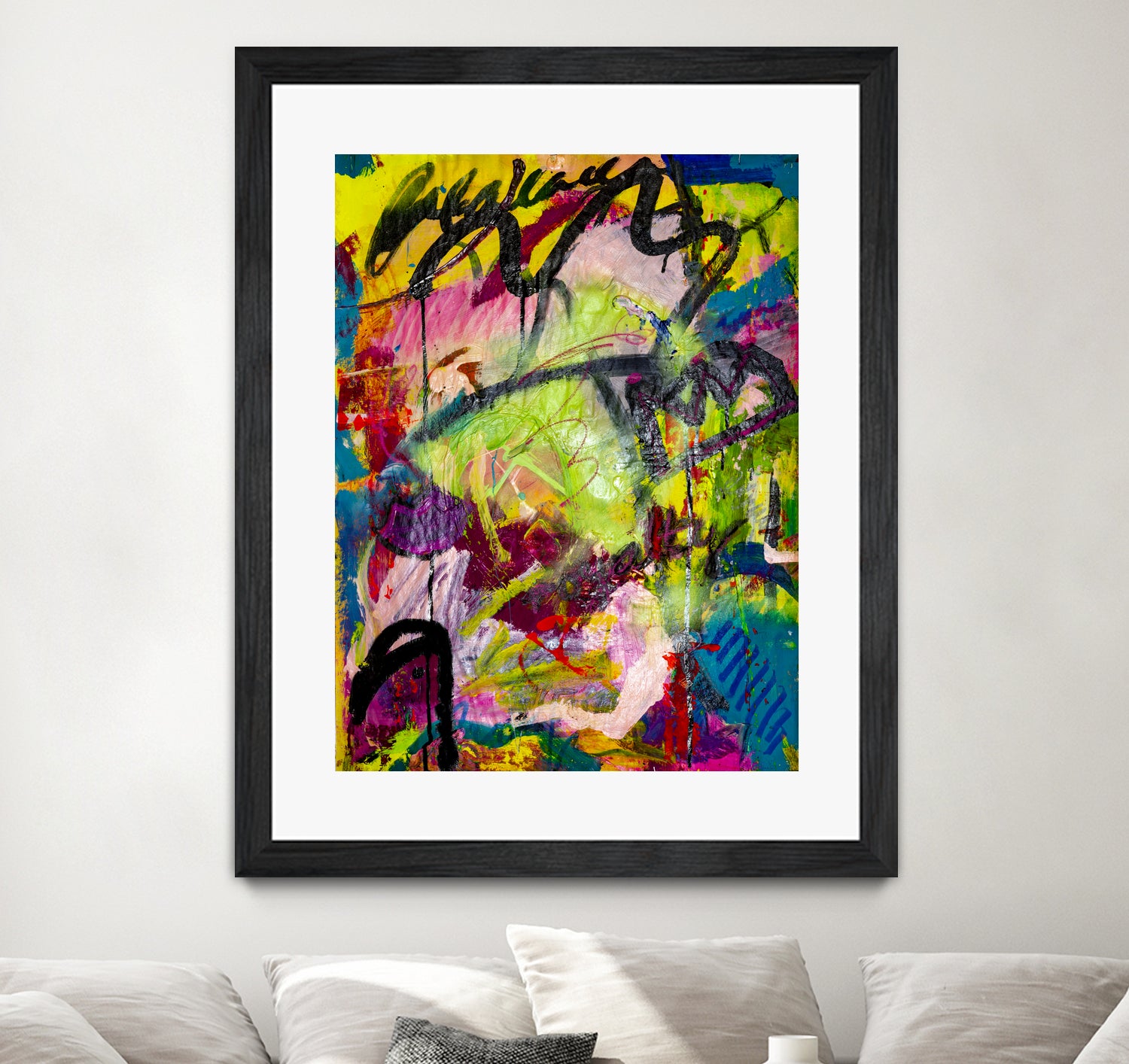 Festive Majesty by Janet London on GIANT ART - fluo yellow abstract