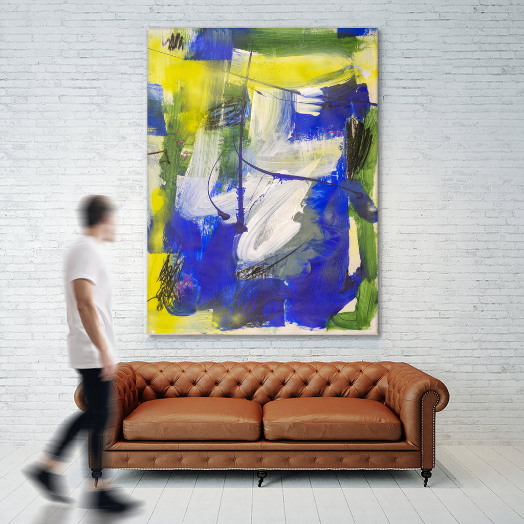 Into The Blue by Janet London on GIANT ART - blue abstract