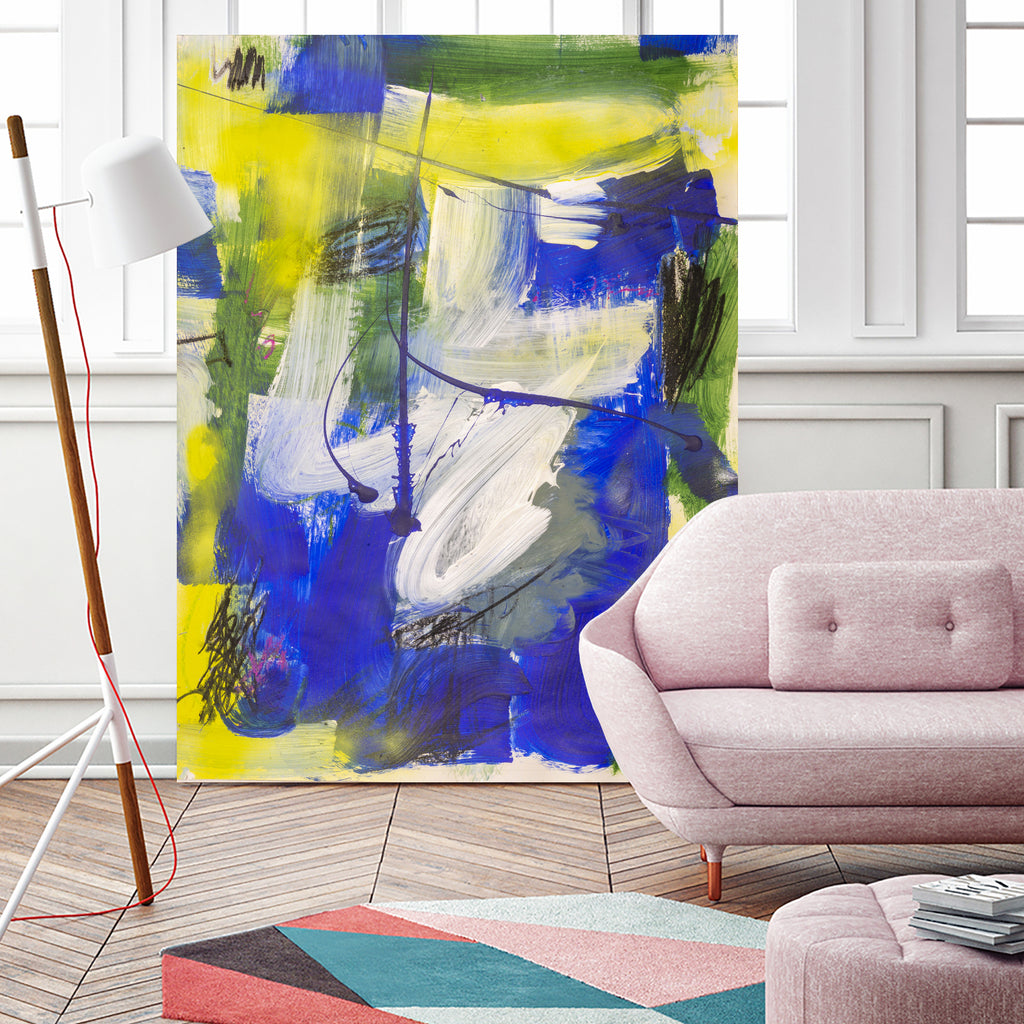 Into The Blue by Janet London on GIANT ART - blue abstract