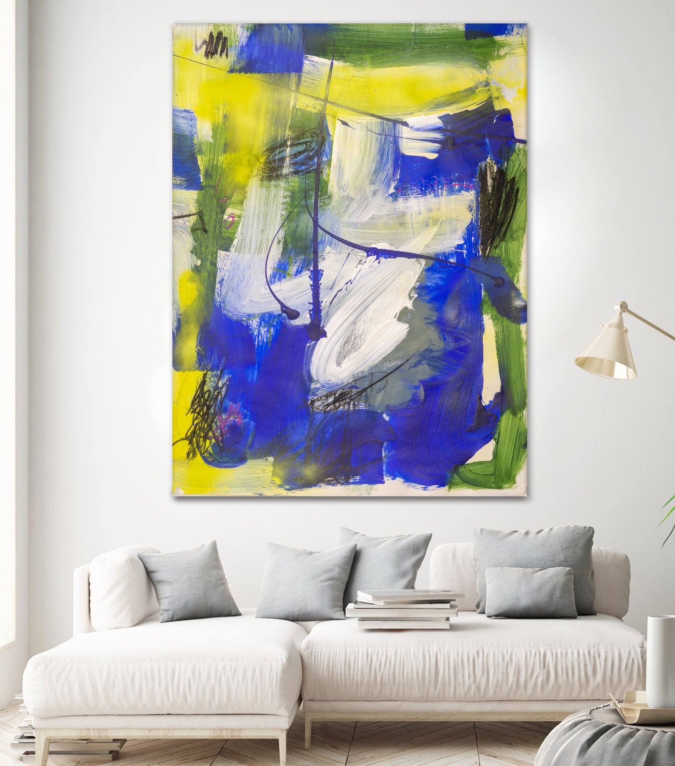 Into The Blue by Janet London on GIANT ART - blue abstract